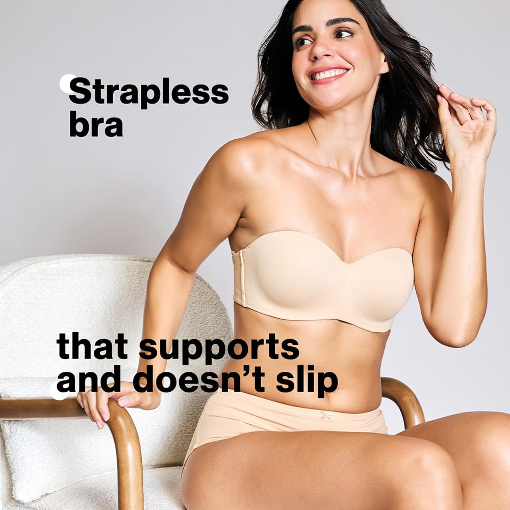 Nykd By Nykaa Padded Push-Up Strapless T-Shirt Bra For Women With Detachable Straps Wired, Seamless, Comfortable No Slip - Nyb02