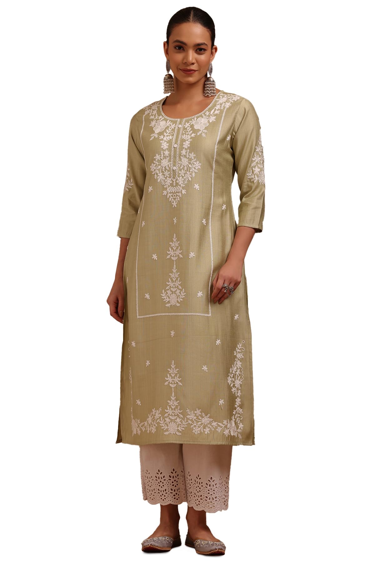 Soch Women Gadwal Embroidered Kurta with Threadwork
