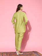 Stylum Womens Self Design Rayon Blend Kurti Pant Set