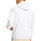 Hanes Men's Pullover EcoSmart Hooded Sweatshirt, white, 5X Large