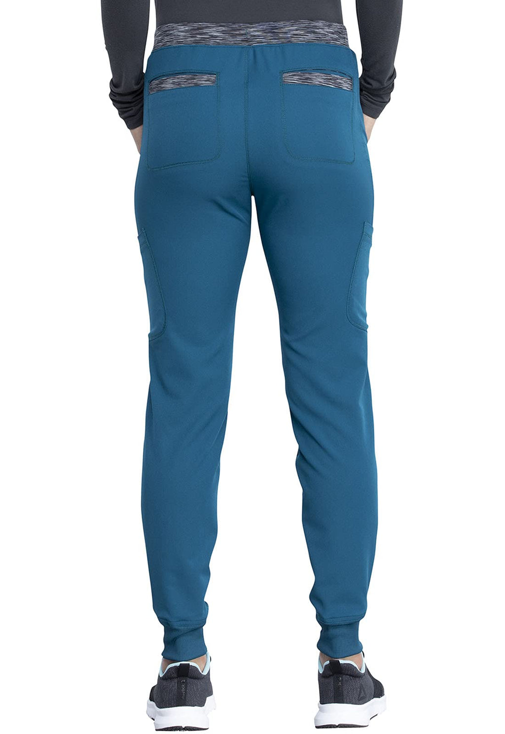 Dickies Dynamix Women Scrubs Pant Natural Rise Tapered Leg Jogger DK185, XXS, Caribbean Blue