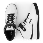 Fila Men's Everyday Sport Athletic Casual High-Top Vulc 13 MID Lace Up Sneaker Shoes, White/Black, 10
