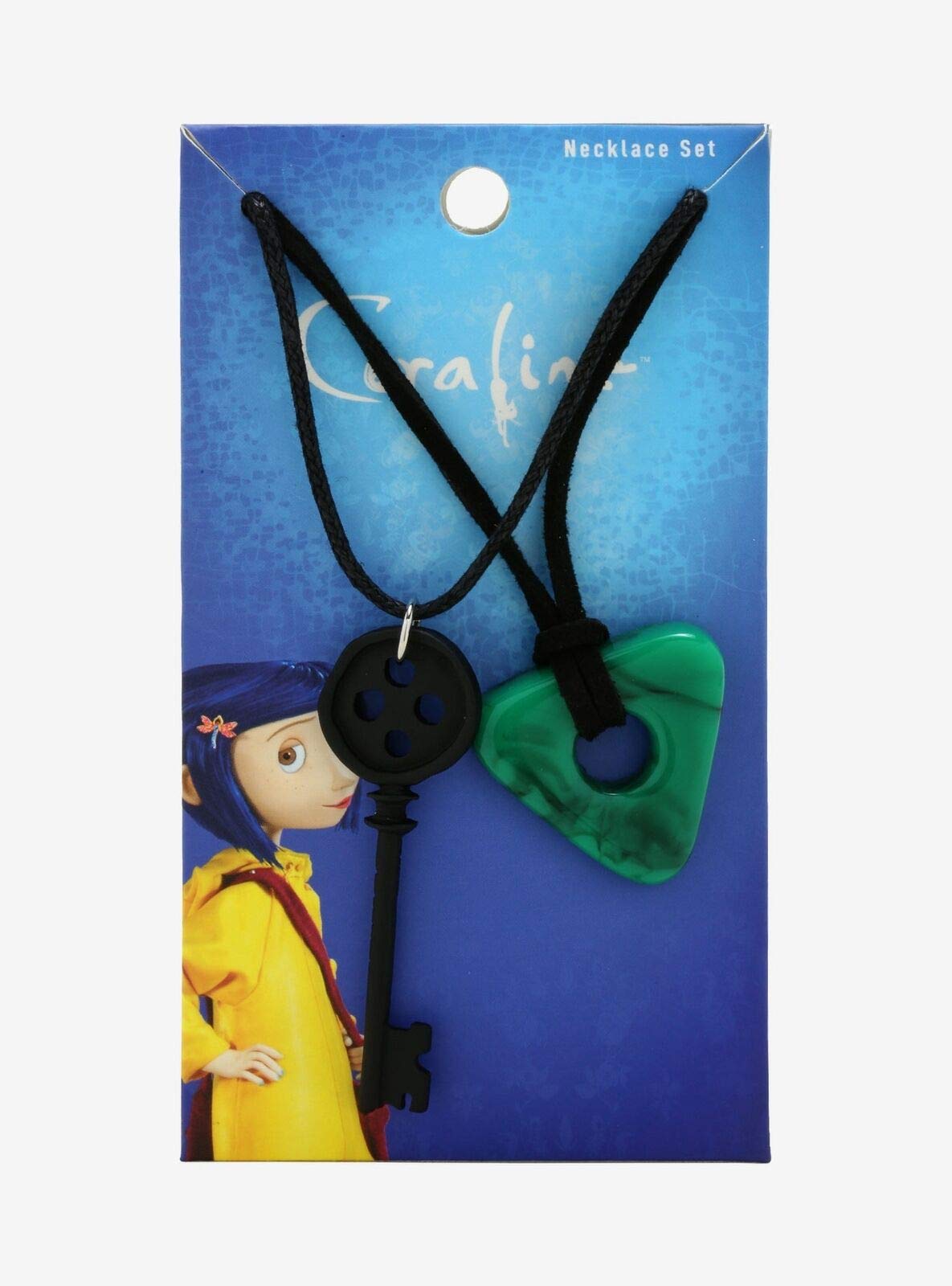 Coraline Key Seeing Stone Necklace Set Cosplay Costume Laika Licensed