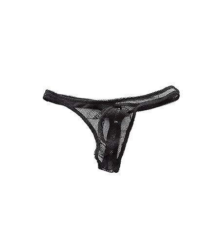 Male Power Stretch Fishnet Bong Thong Black - LargeXlarge
