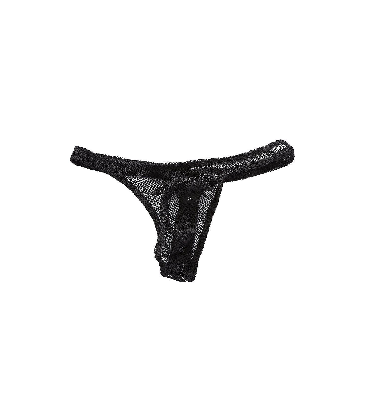 Male Power Stretch Fishnet Bong Thong Black - LargeXlarge