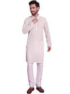 Jompers Mens Chikankari Pure Cotton Kurta Pyjama Set
