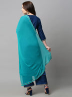 Gosriki Women'S Cotton Blend Solid Straight Kurta With Palazzos & With Dupatta (Dakum-Gs)