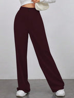 Toochki Trouser for Women | High Waist Trousers for Womens | Summer Track Pants | Casual Lycra Pant | Maroon