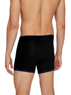 XYXX Mens Underwear Dualist IntelliSoft Antimicrobial Micro Modal Trunk Pack of 3 (Navigate & Black Iris ; Black Iris & Black ;