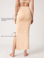 NYKD Seamless Spandex Saree Shapewear for Women Petticoat/Peticote Saree Shapewear, NYSH01, Skin(Cuban Sand), S, 1N