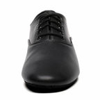 Men's Ballroom Dance Shoes Black Leather Sole Tango Salsa Latin Character Shoe (10 / Black
