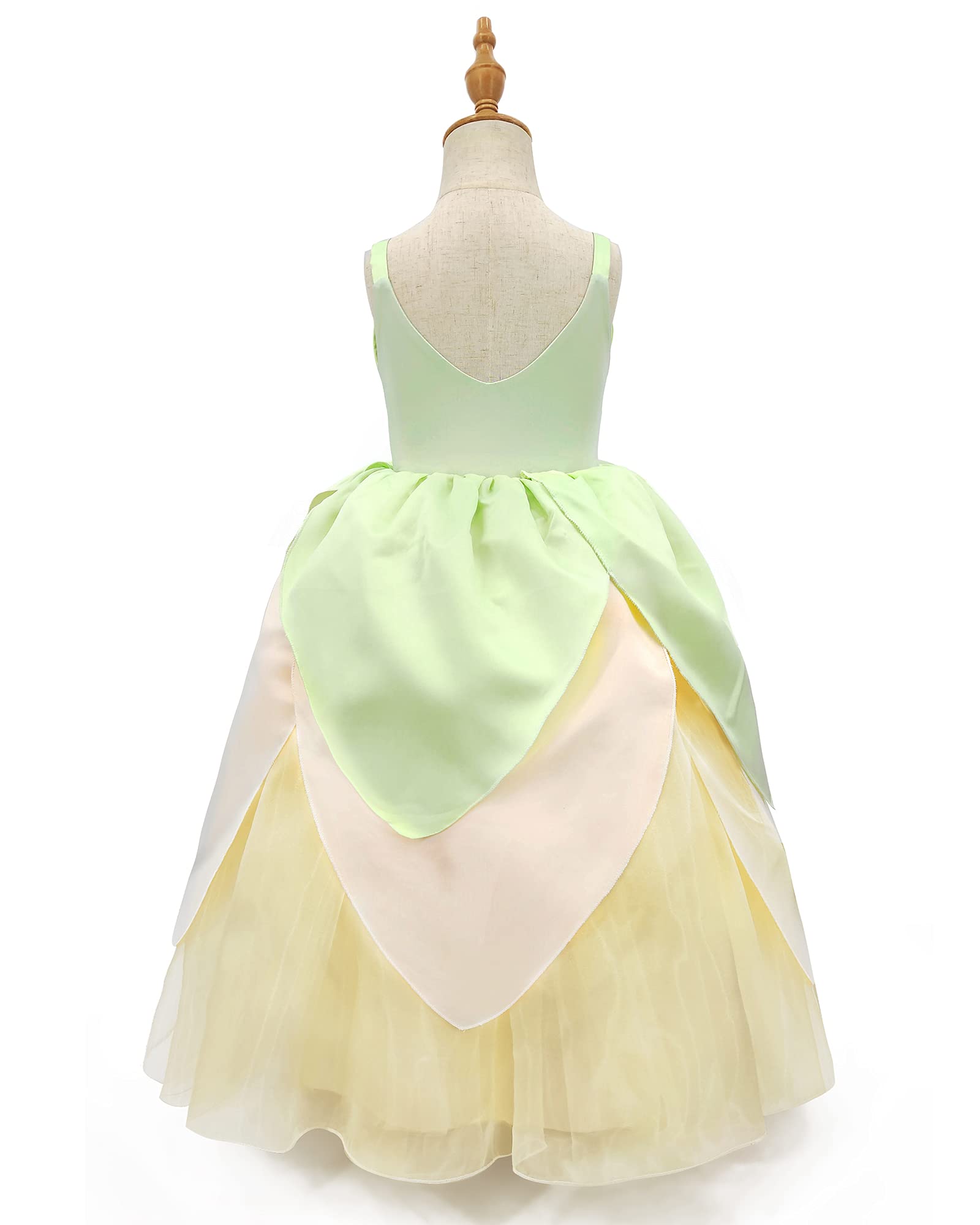 CQDY Princess Costume for Girls Fancy Fairy Halloween Party Dress Up Toddler Baby Tale Role Play Green Dress