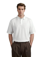The Indian Garage Co Mens Boxy Half Sleeves Textured Round Neck T-Shirt