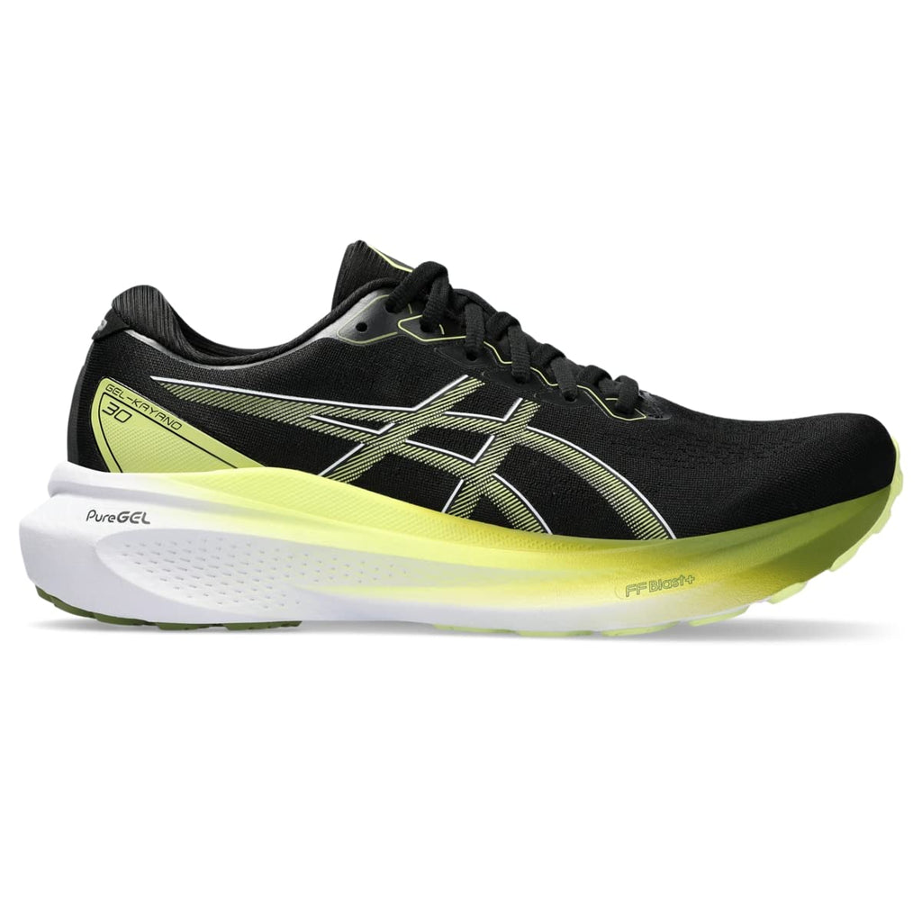ASICS Men's Gel-Kayano 30 Running Shoes, 9.5, Black/Glow Yellow