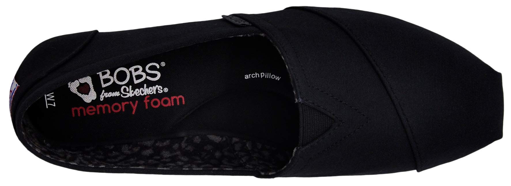 Skechers womens Bobs Plush - Peace & Love Flat, Black, 10 Wide US