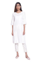 W For Woman Women'S Cotton Kurta (21Few14804-115780_Ecru_Regular)