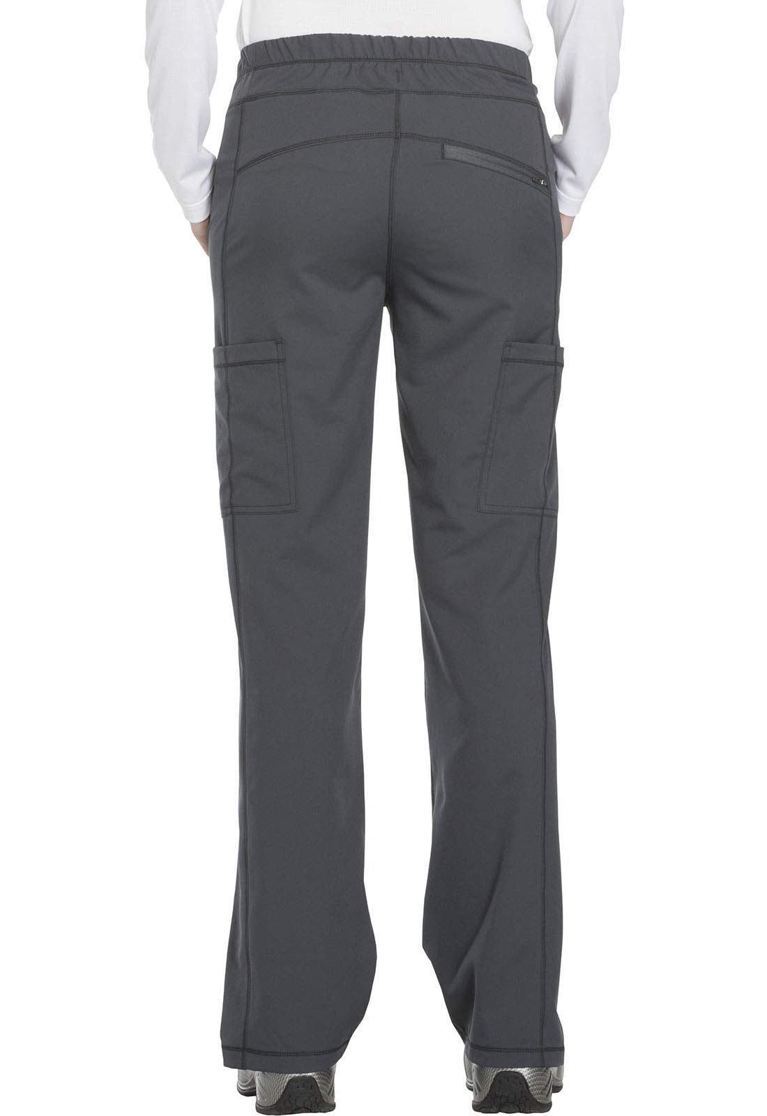 Dynamix Scrubs for Women, Drawstring Cargo Pants for Women DK130, L, Pewter