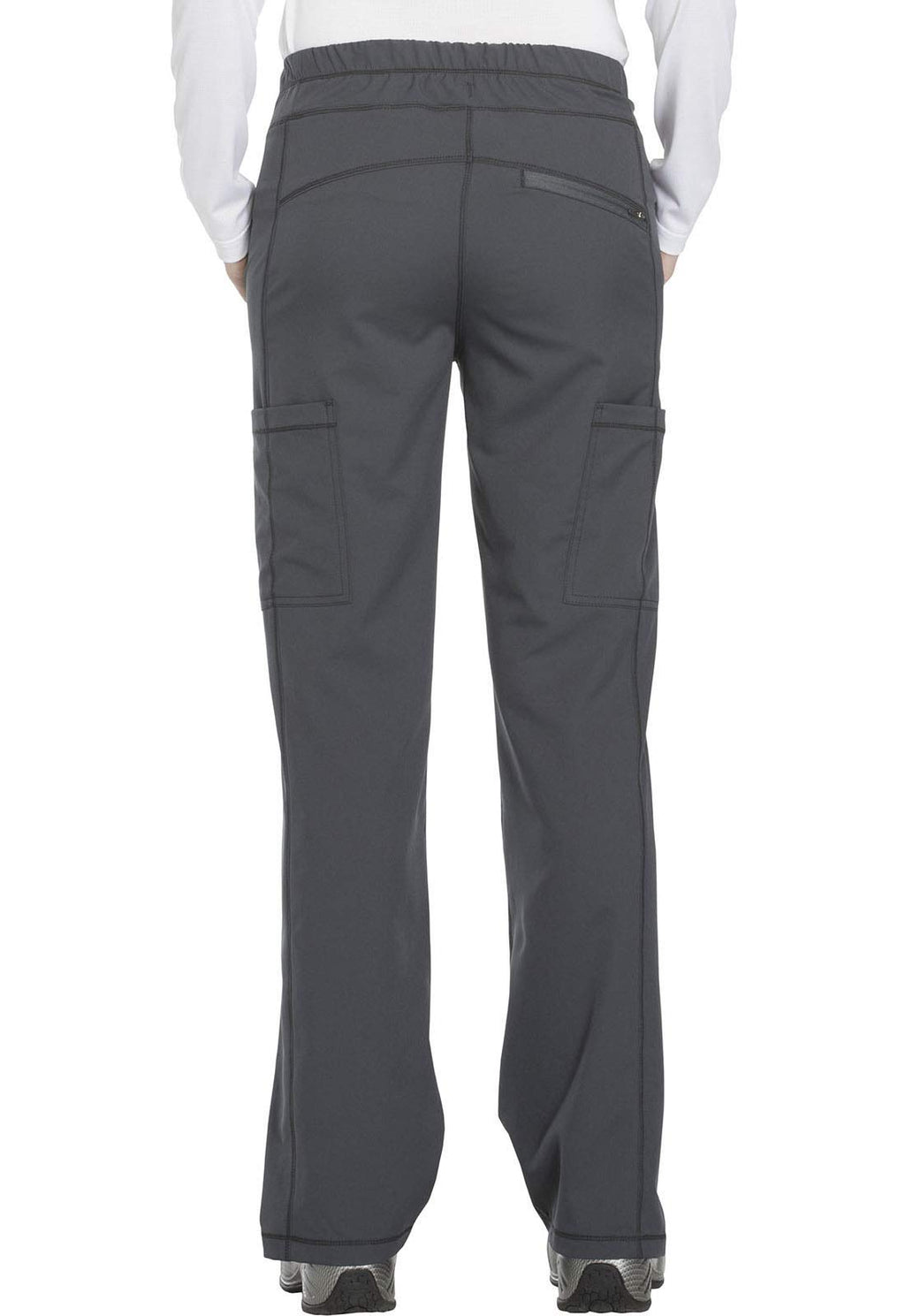 Dynamix Scrubs for Women, Drawstring Cargo Pants for Women Plus Size DK130T, 2XL Tall, Pewter