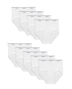 Fruit of the Loom mens Tag-free Cotton Briefs, 9 Pack - White, Medium US