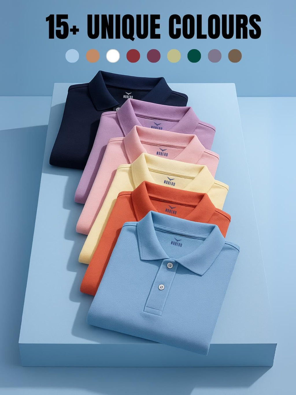 Nobero MenS Solid Regular Fit Polo Shirt (1M-Twpo-R0002-Bl_Highland Green
