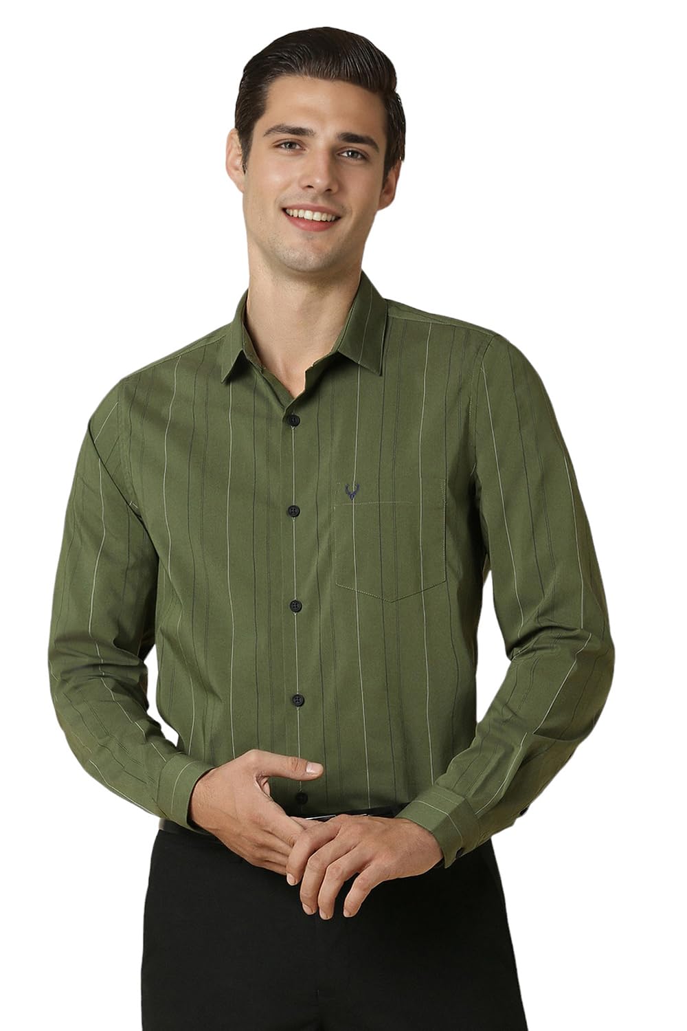 Allen Solly Men Slim Fit Striped Cotton Shirt