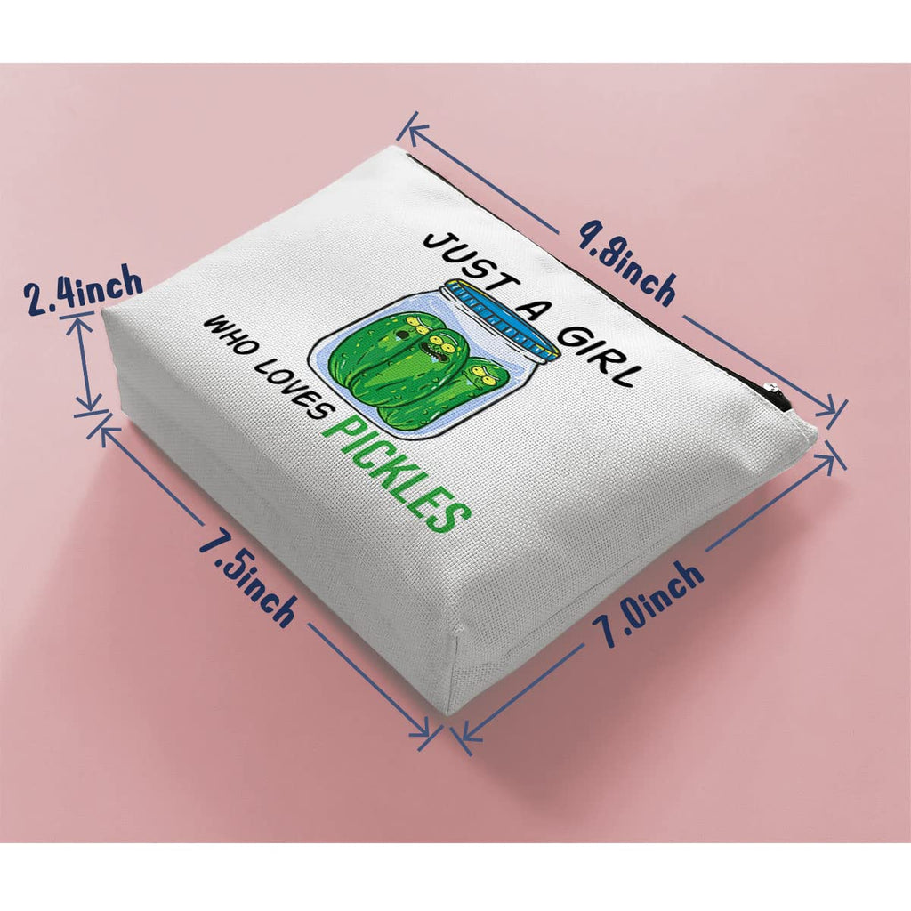 BiuNiuring Pickle Gifts for Pickle Lovers, Pickle Gifts for Women, Pickle Makeup Bag, Cosmetic Bag, Who Loves Pickles Cosmetic B