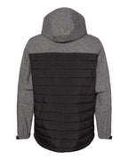 Mens Pinnacle Puffer Body Softshell Hooded Jacket - BLAcK - S(D0102H78MDP)