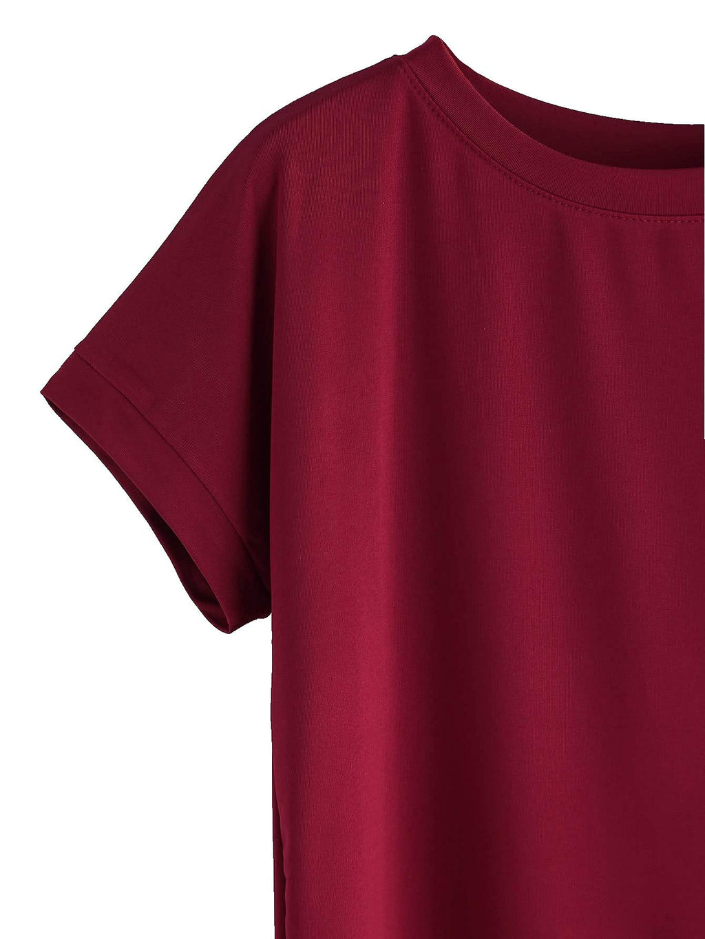 Fabricorn Womens Solid Regular Fit T-Shirt (GT01_UpDown4_P_Maroon