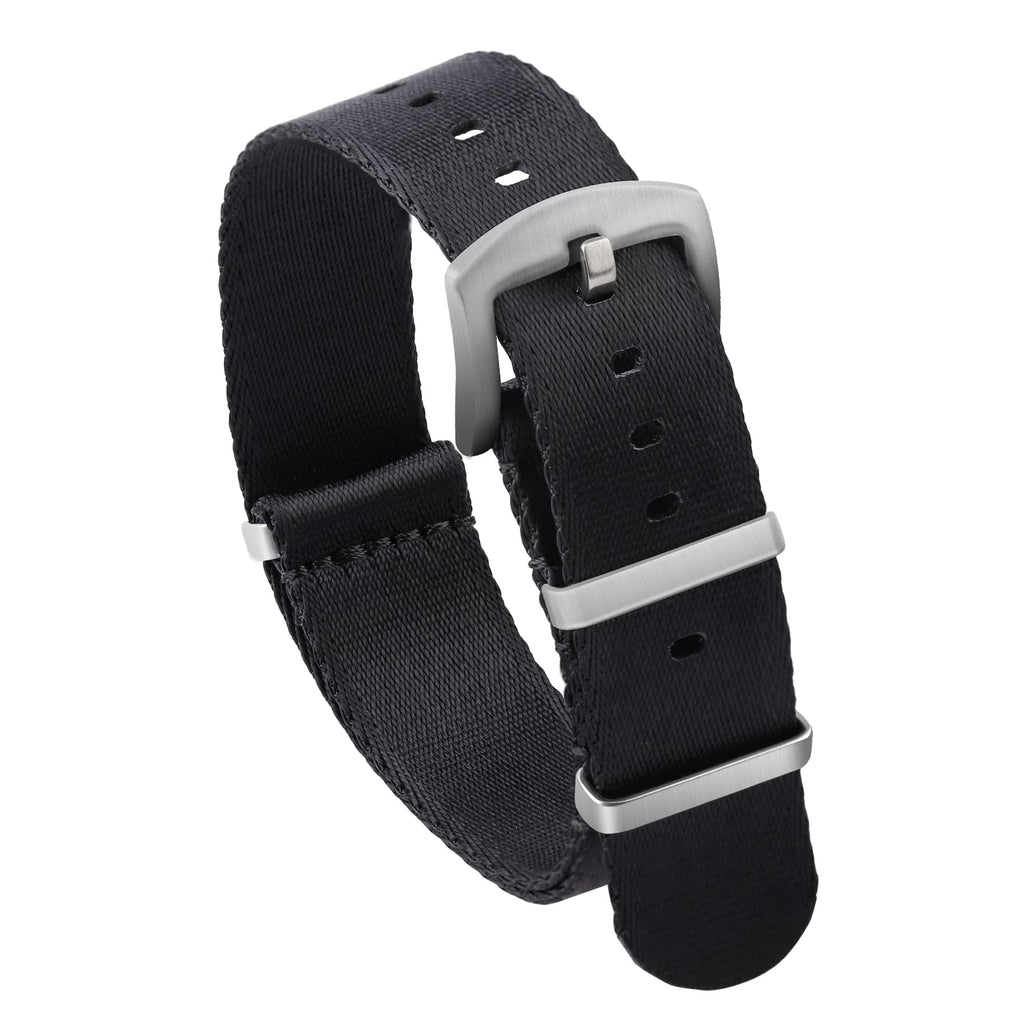 watchdives Nylon Watch Band 20mm 22mm Multicolor Replacement Watch Straps for Men Women (A1 Black, 20mm)