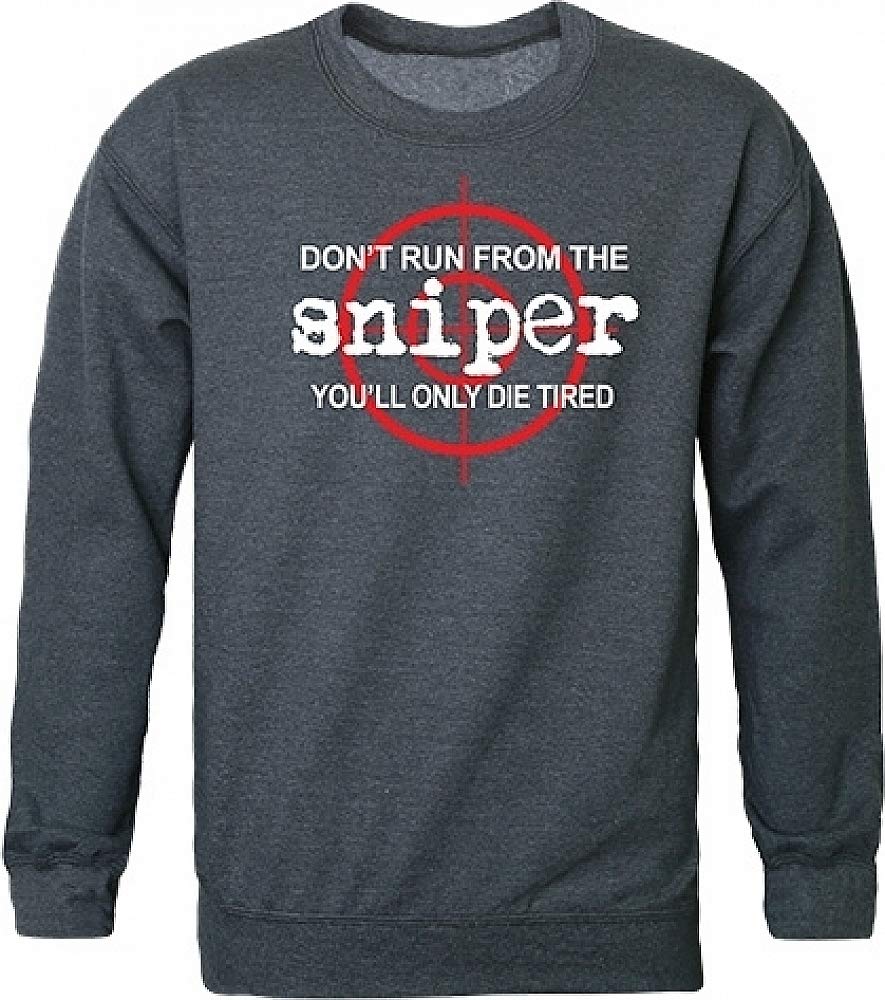 Graphic Crewneck, Sniper, H.Char, XL
