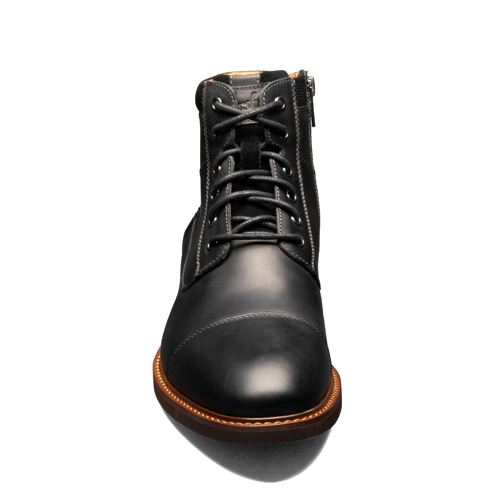 Florsheim Mens Chalet Cap Toe Boots Black Crazy Horse 11 Medium