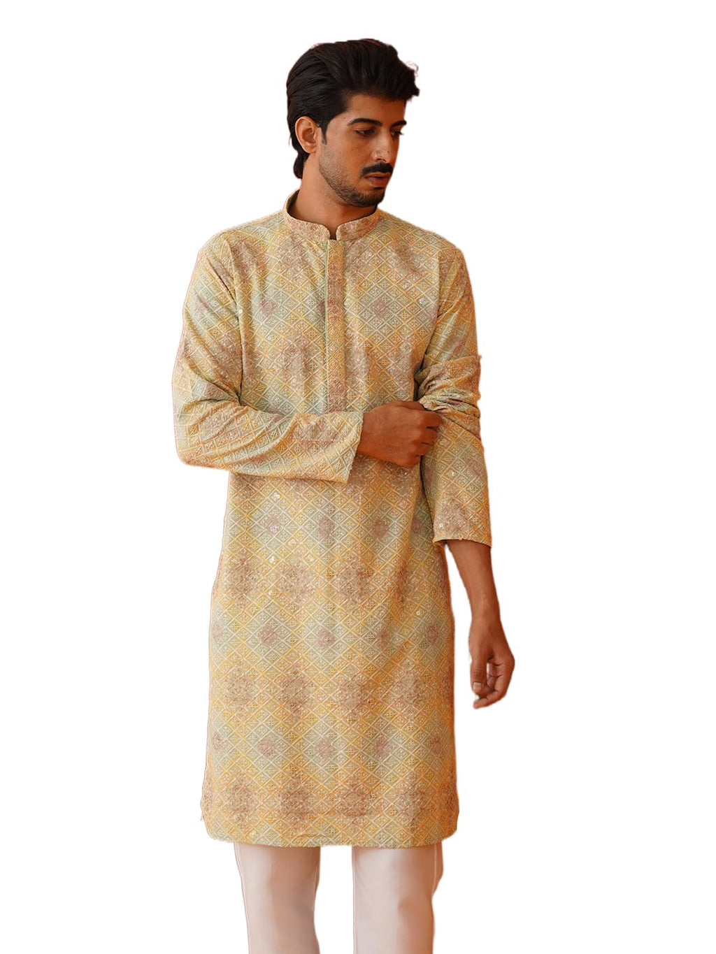 Jompers Mens Embroidered Staight Kurta