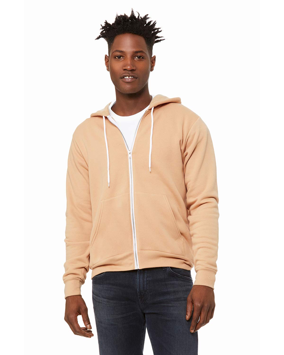 Unisex Sponge Fleece Full-Zip Hooded Sweatshirt - ASPHALT - 2XL(D0102H7WMBT)