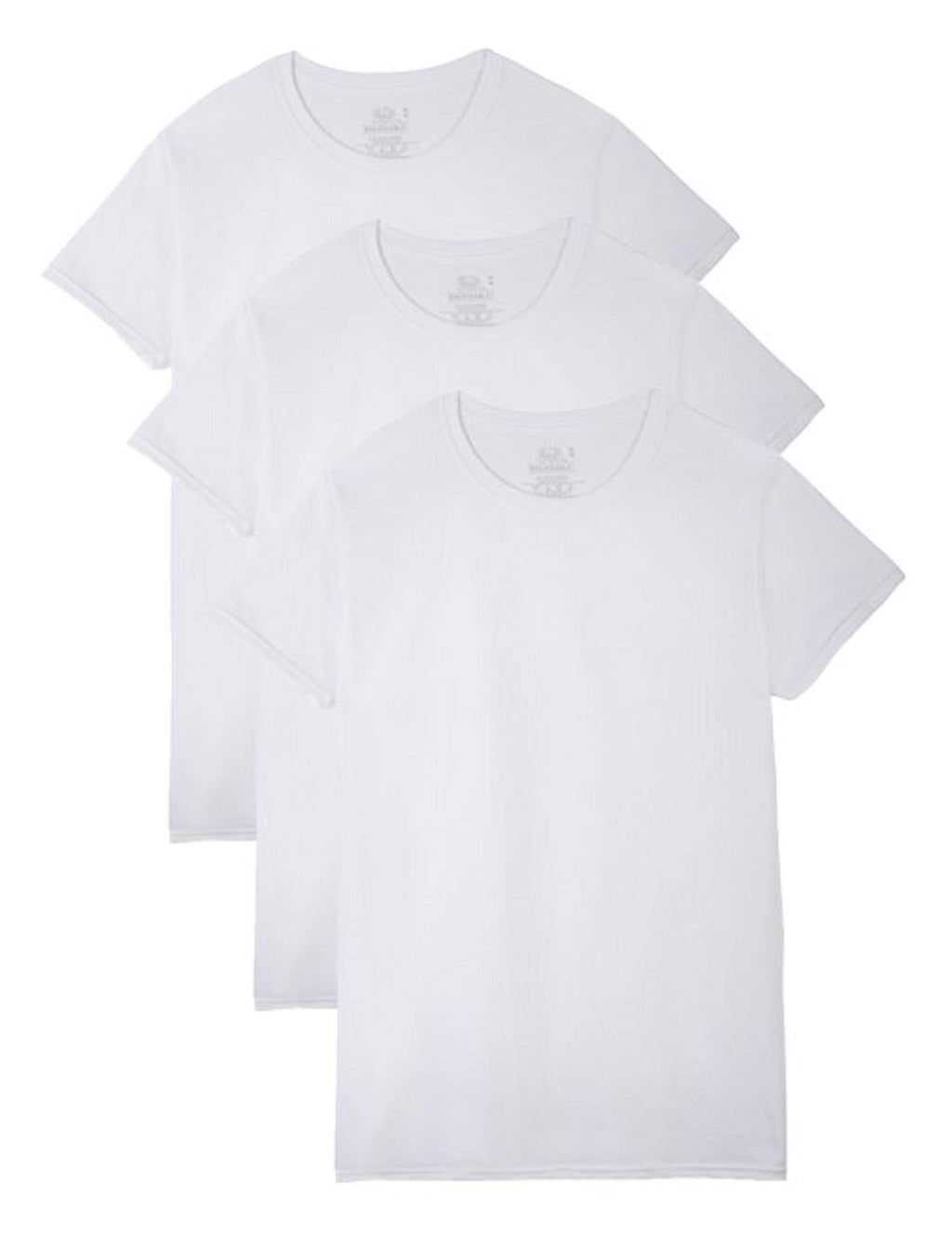 Fruit of the Loom mens Breathable Cotton Undershirts (Regular and Big & Tall) Underwear, Tall Man - White, Large US