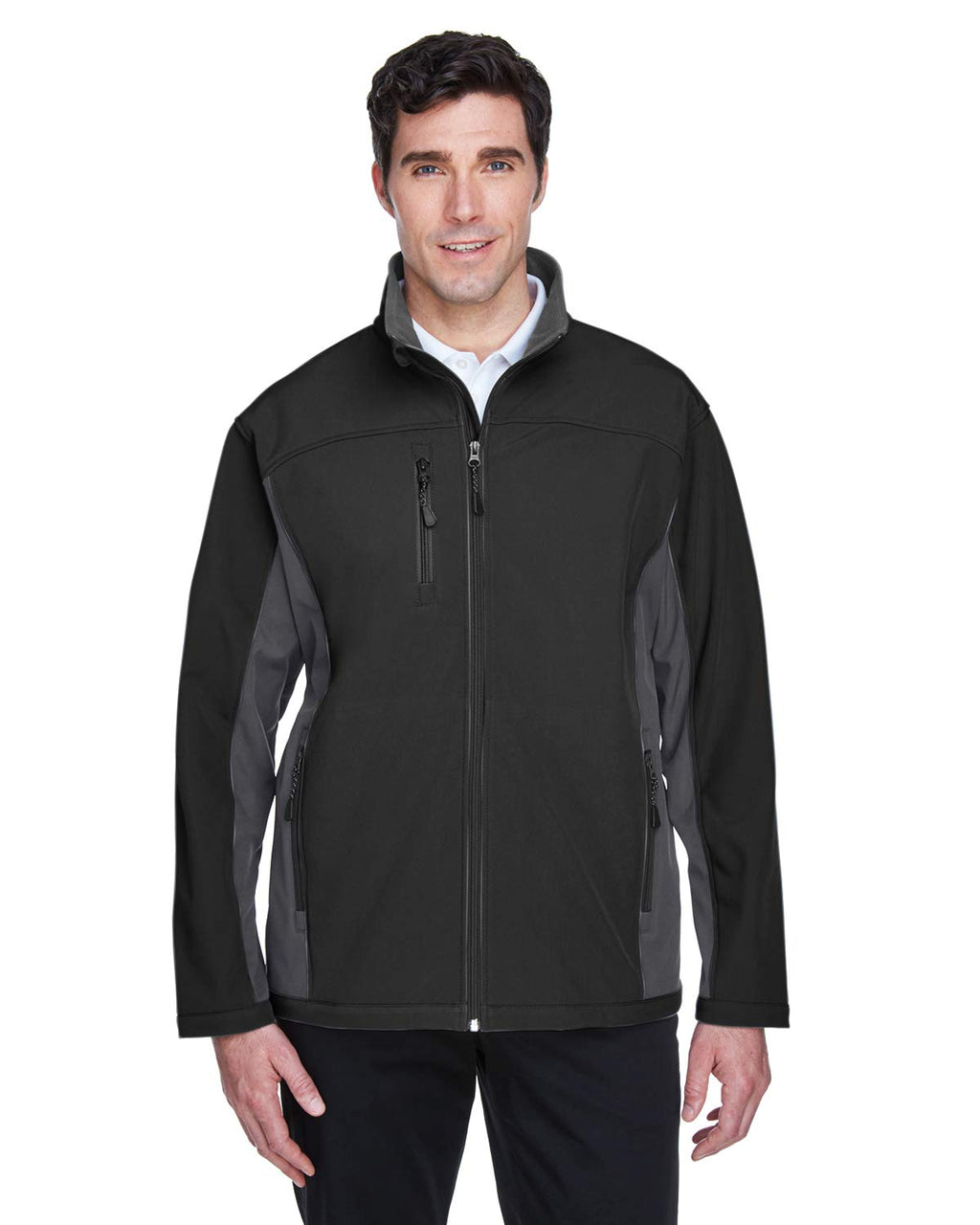 Mens Soft Shell colorblock Jacket - cHARcL DK cHRcL - S(D0102H7YRST)