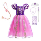 Dressy Daisy Toddler Girls Long Hair Princess Fancy Dress Up Costume Halloween Birthday Party Outfit with Accessories Set Size 2