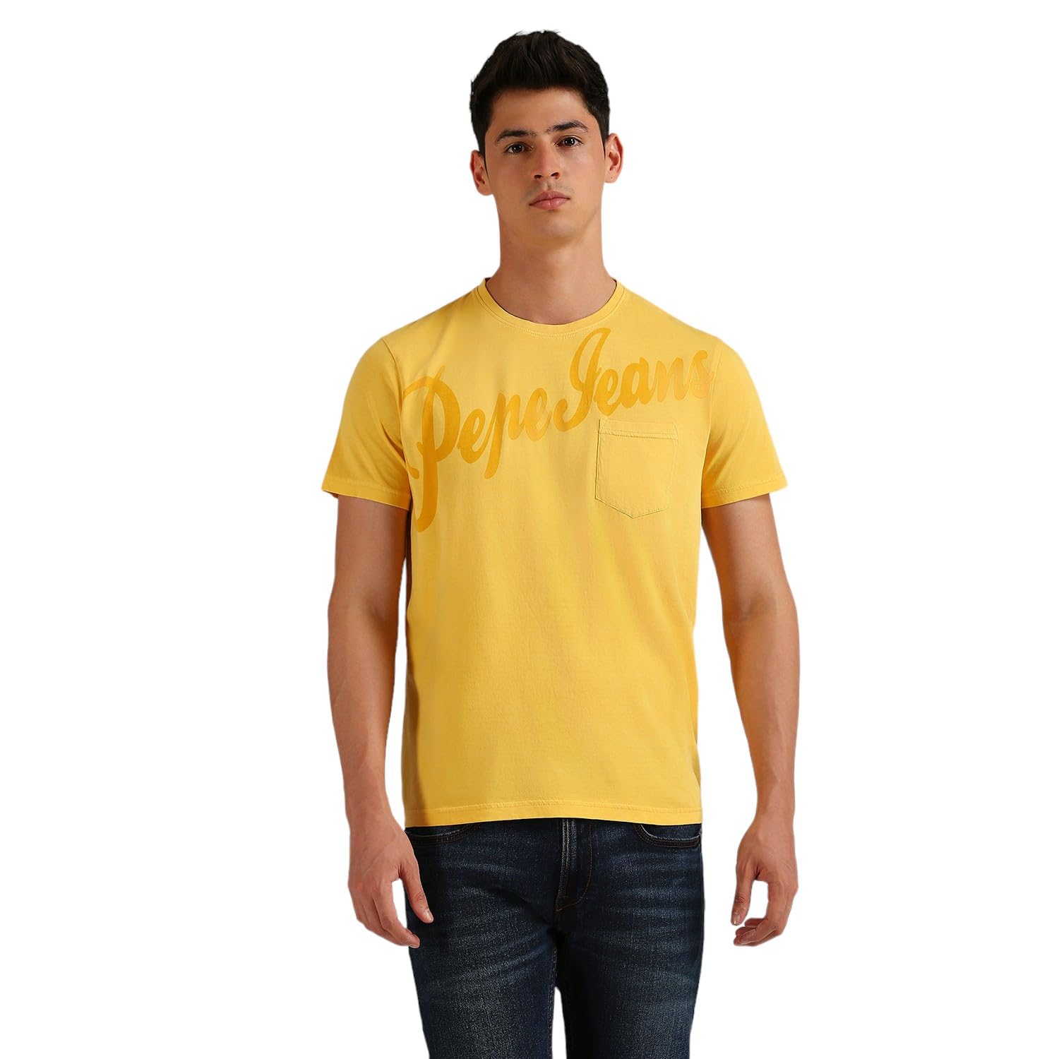 Pepe Jeans MenS Graphic Slim Fit T-Shirt (Pm509530_Yellow
