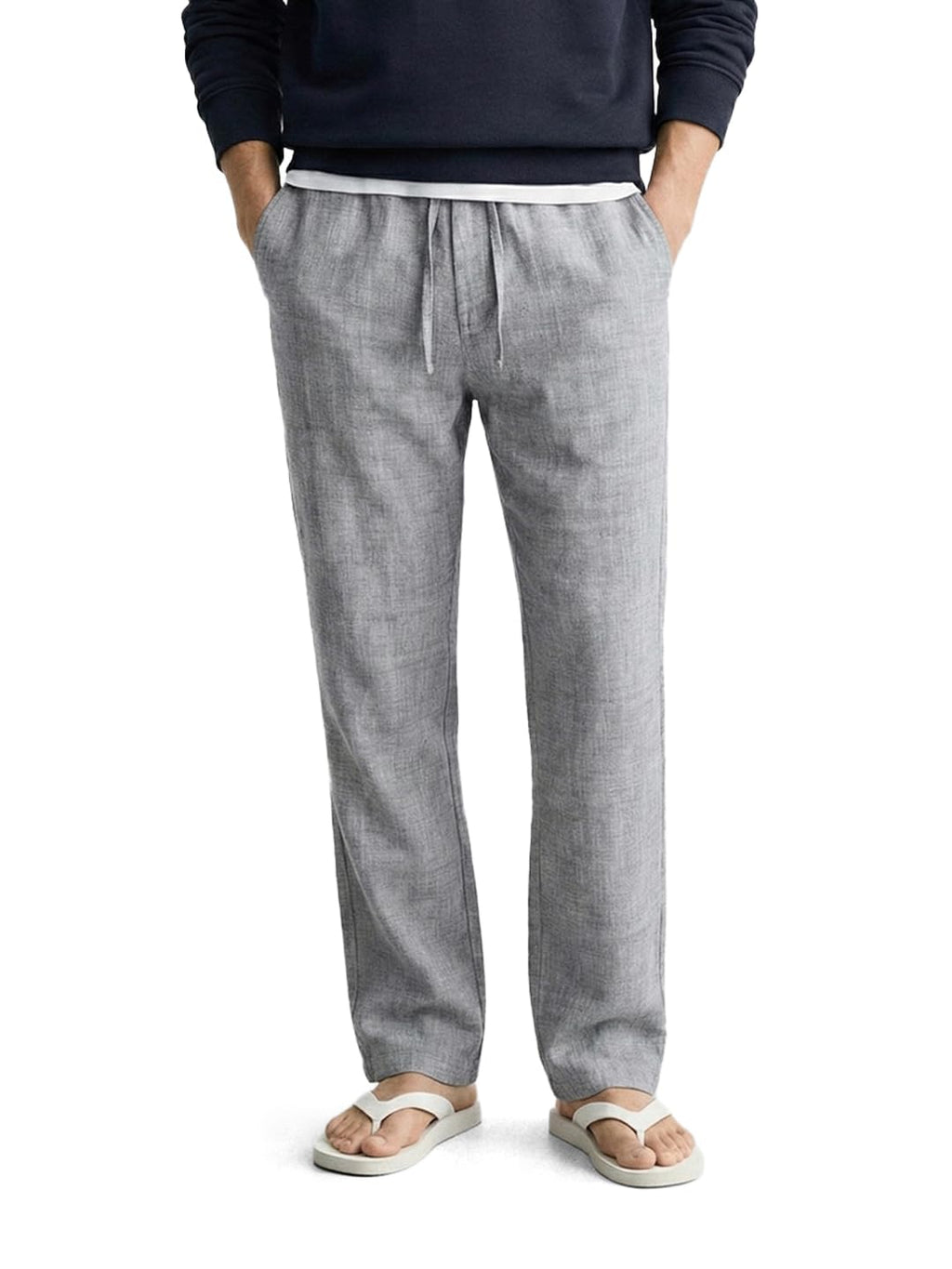 The Indian Garage Co Mens Relaxed Fit Mid-Rise Trousers Sweater