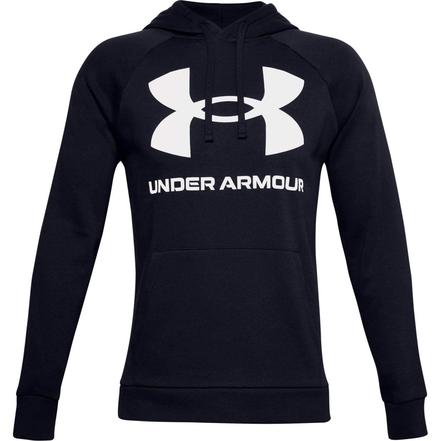 Under Armour Mens Rival Fleece Big Logo Hoodie , Black (001)/Onyx White , 4X-Large