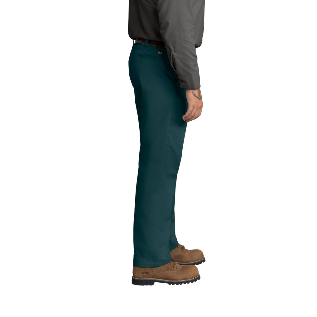 Red Kap Mens Stain Resistant, Flat Front Work Pants, Spruce green, 46W x 30L
