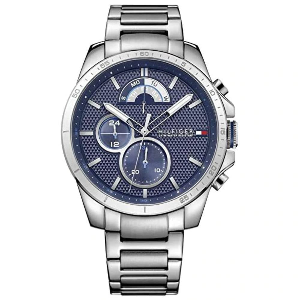 Tommy Hilfiger Men's 1791348 Cool Sport Analog Display Quartz Silver Watch