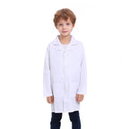 TopTie Kids Lab Coat for School Scientists Halloween Costume-White-10/12
