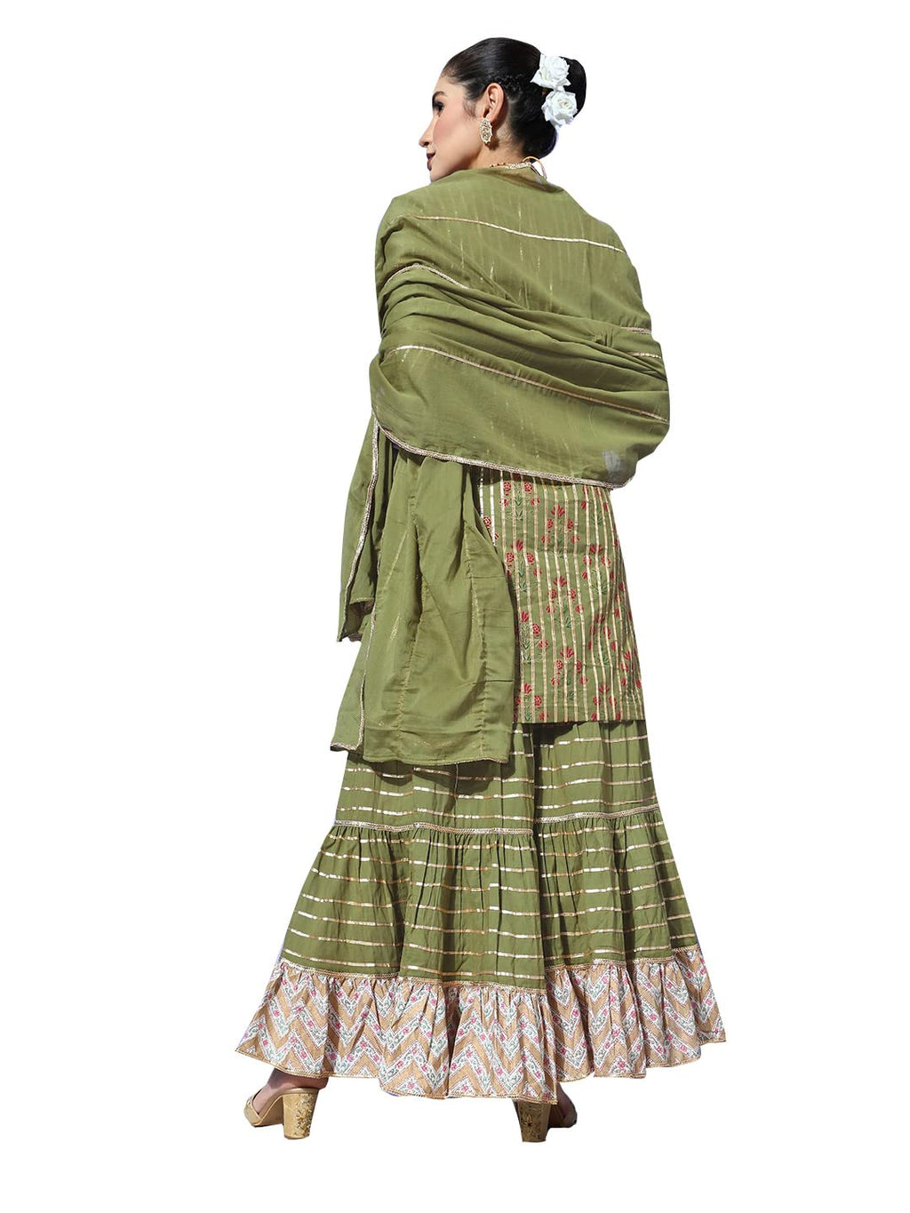 Ishin Cotton Blend Women Salwar Suit Set