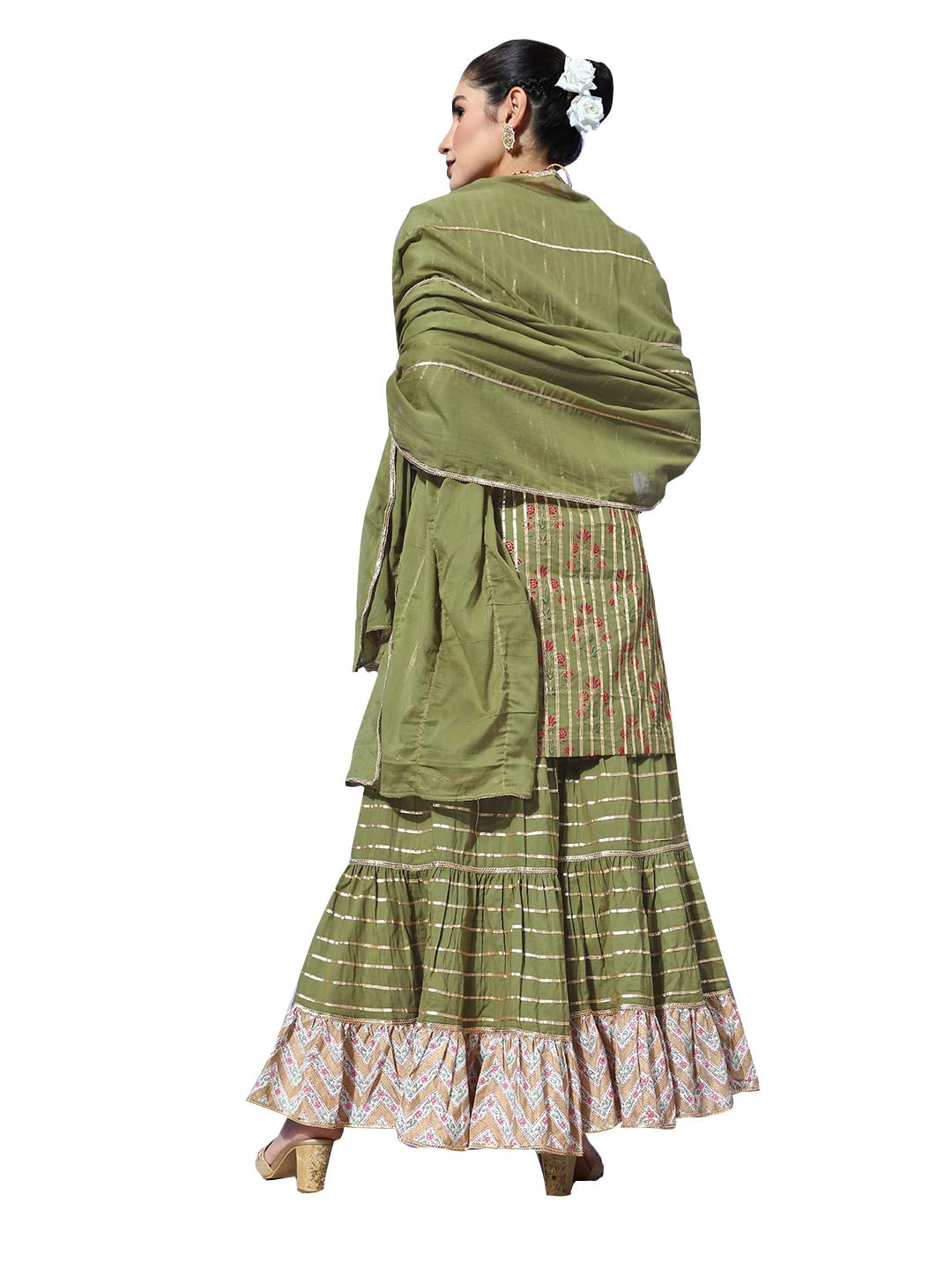 Ishin Cotton Blend Women Salwar Suit Set