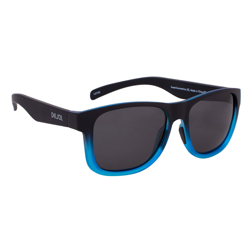 Solize Sweet Summer Time - Black and Light Blue to Blue by DelSol for Unisex - 1 Pc Sunglasses