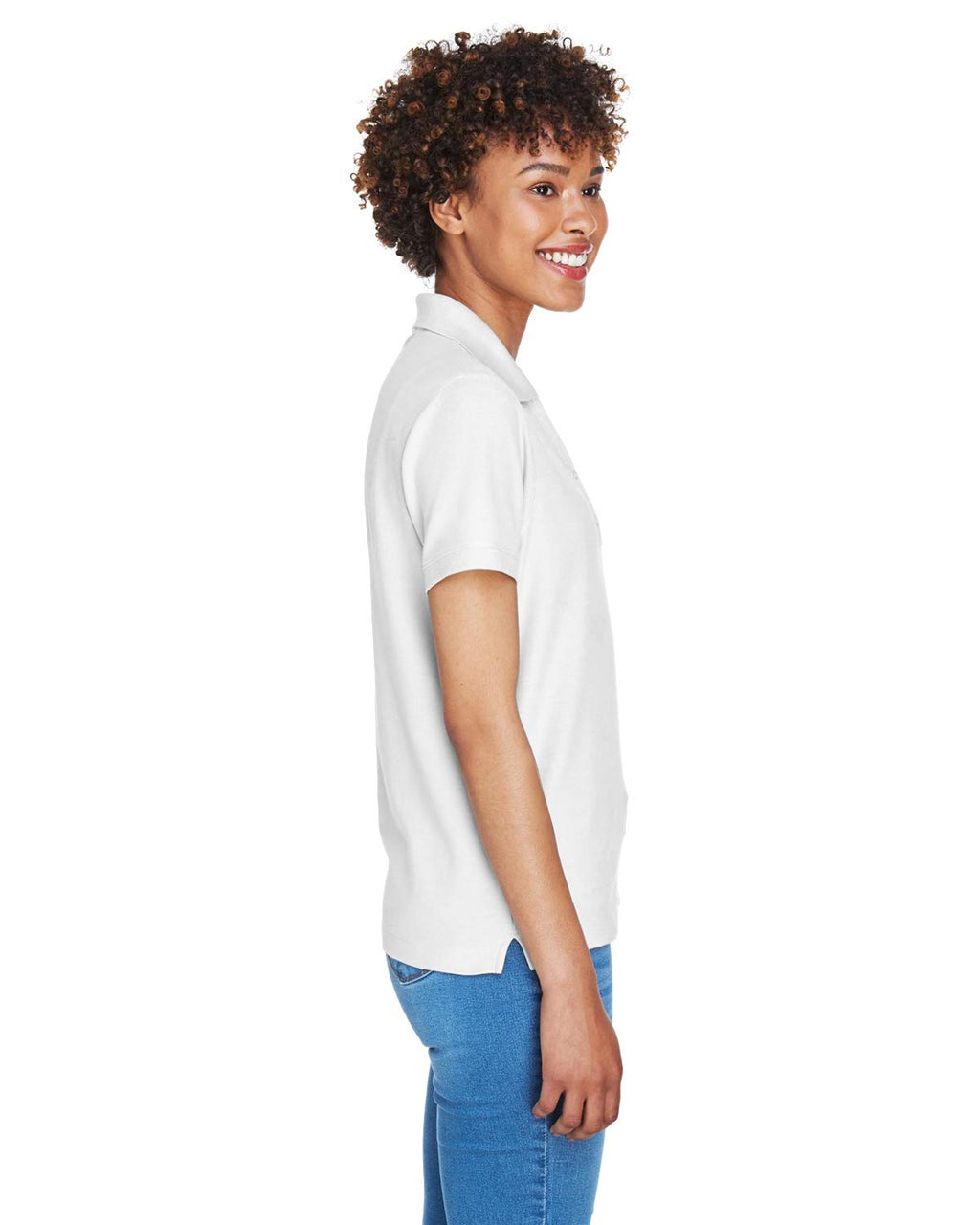Ladies Pima Piqu Y-collar Polo - WHITE - XS(D0102H7Y7gX)