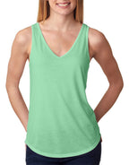 Ladies Flowy V-Neck Tank - cORAL - S(D0102H7K5Z6)