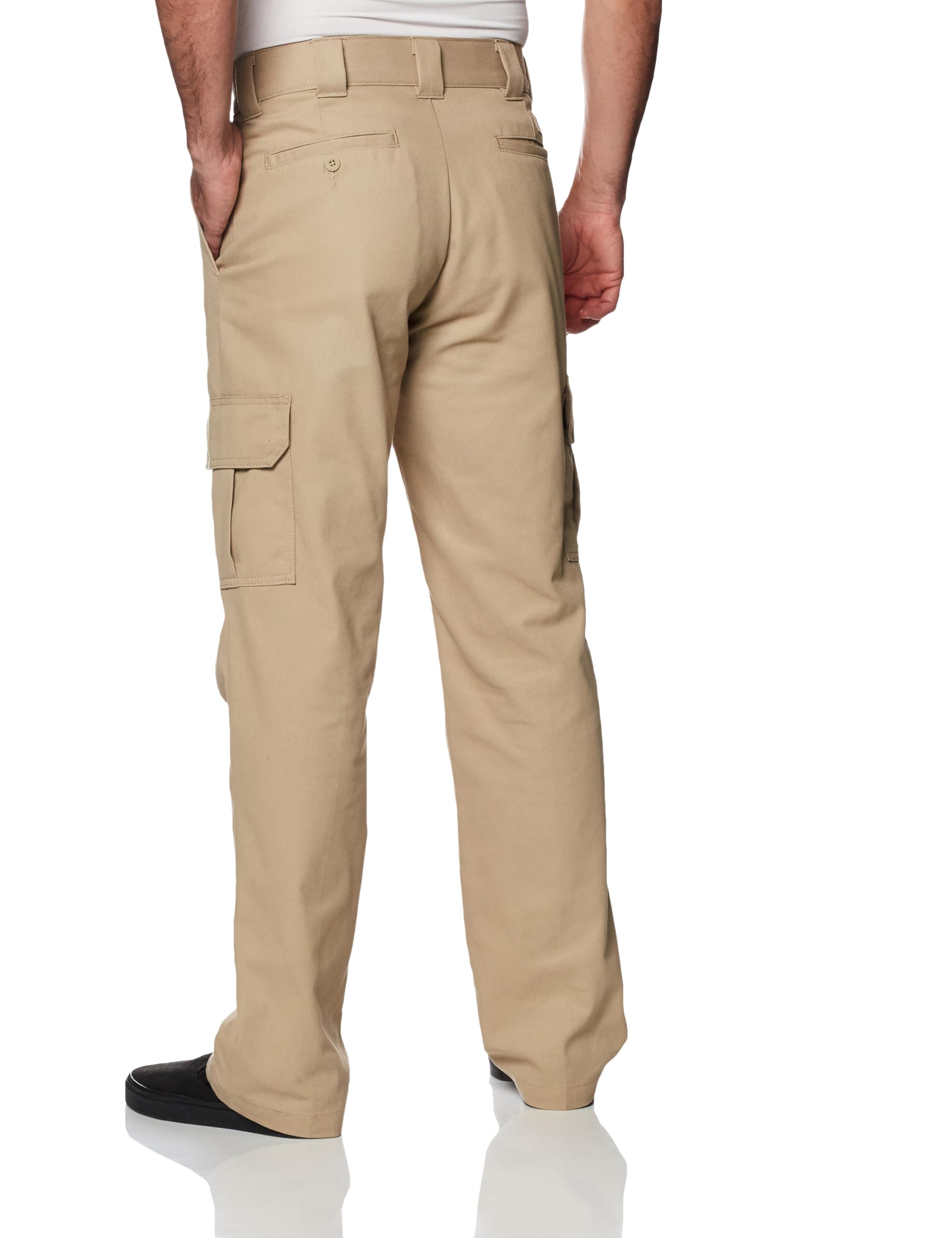 Dickies mens Regular Straight Stretch Twill Cargo work utility pants, Desert Sand, 34W x 30L US