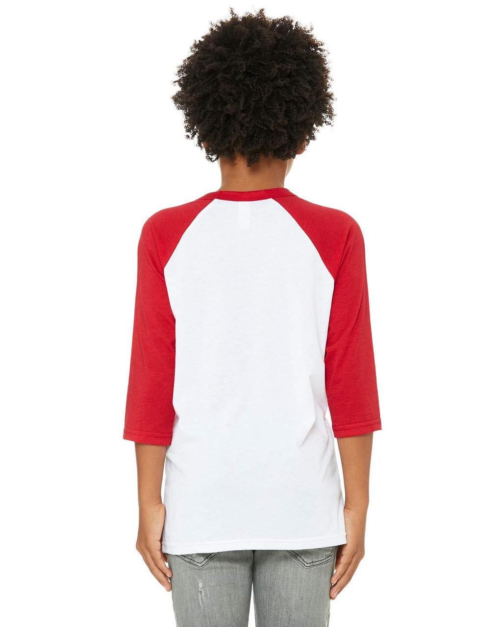 Youth 34-Sleeve Baseball T-Shirt - WHITE BLAcK - M(D0102H7KXMP)