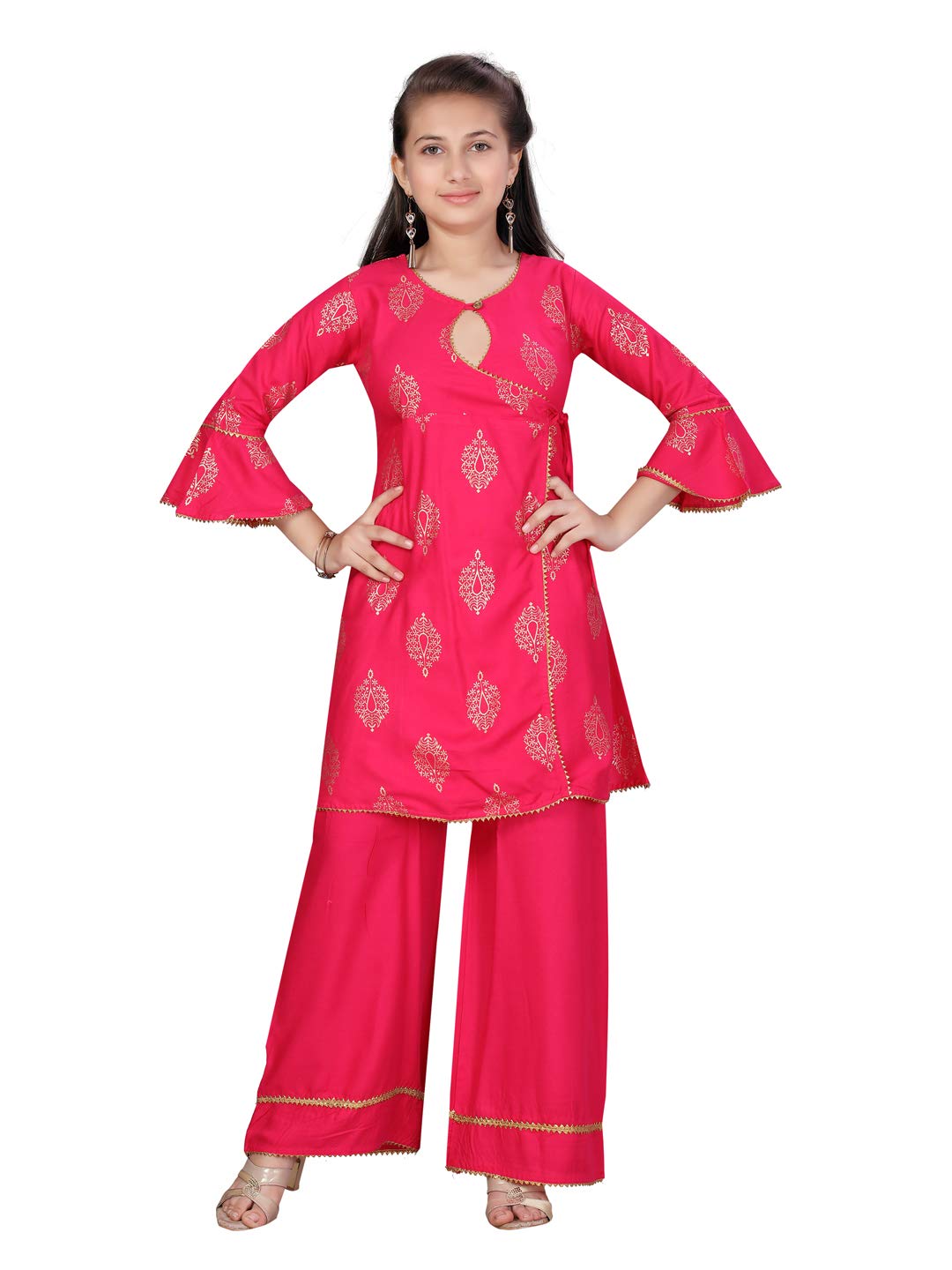 Aarika GirlS Cotton Kurti Palazzo Set (Pl-B-5_Rani_30)